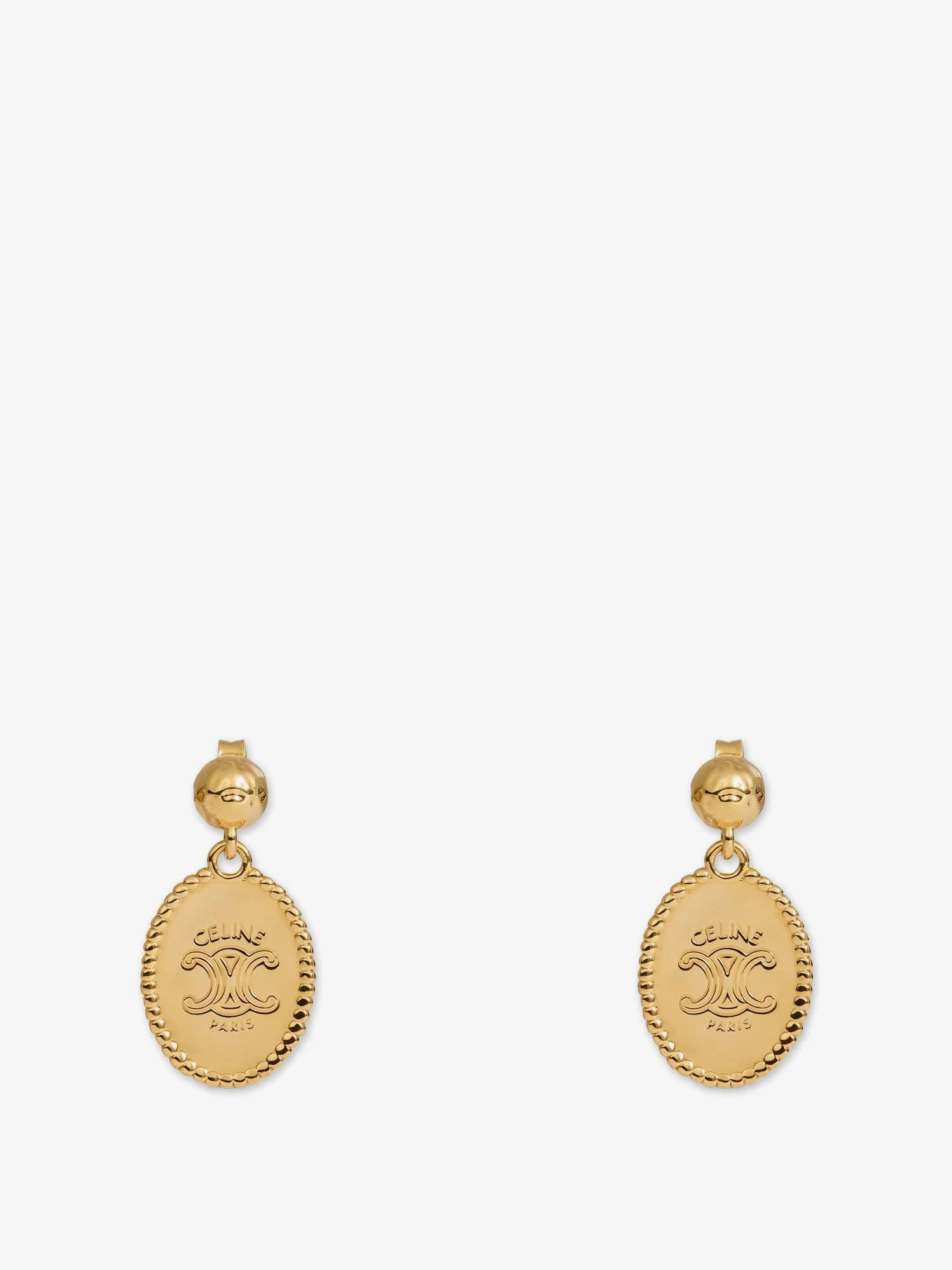 Brass earrings with gold finish.webp