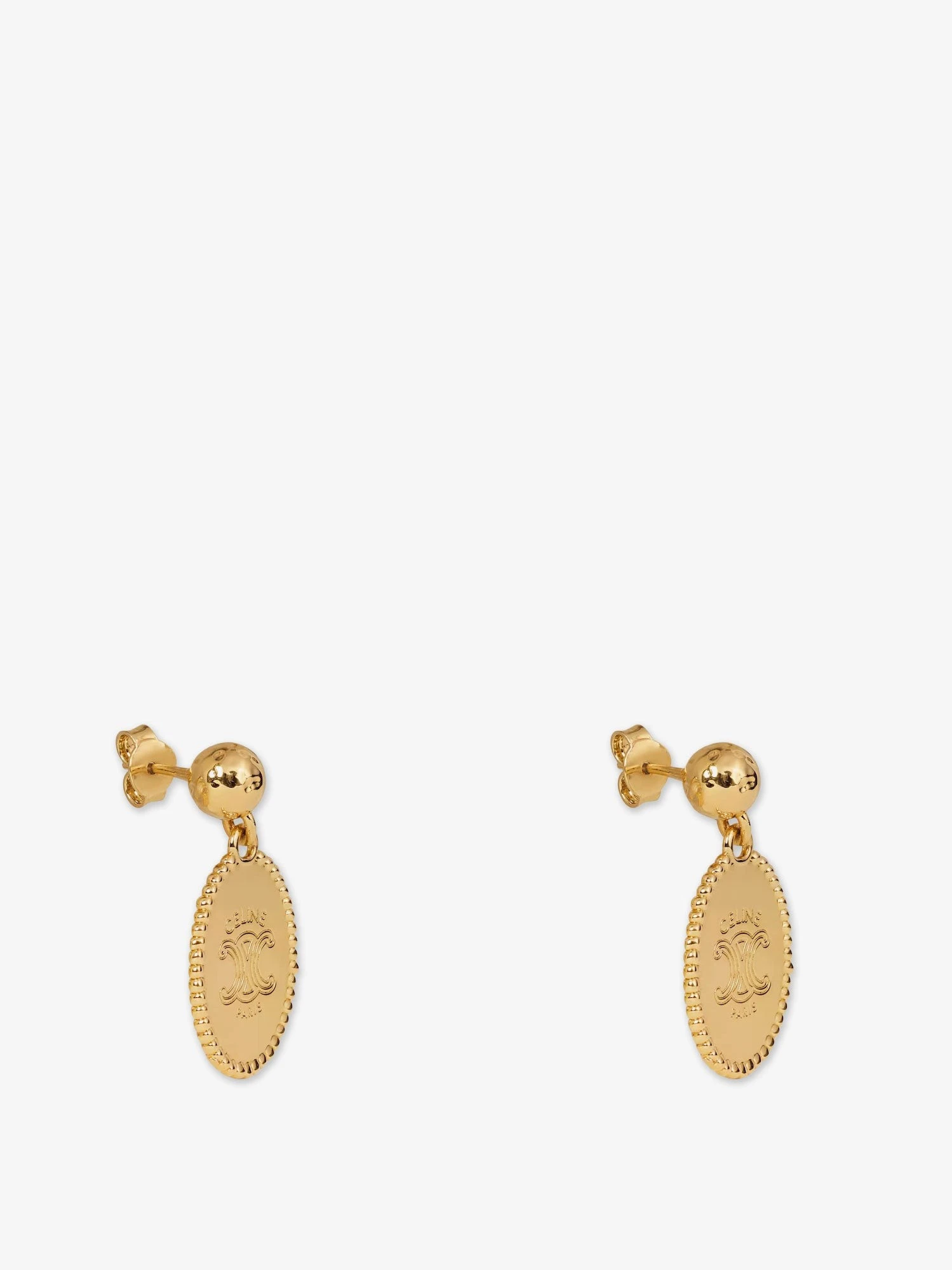 Brass earrings with gold finish.webp