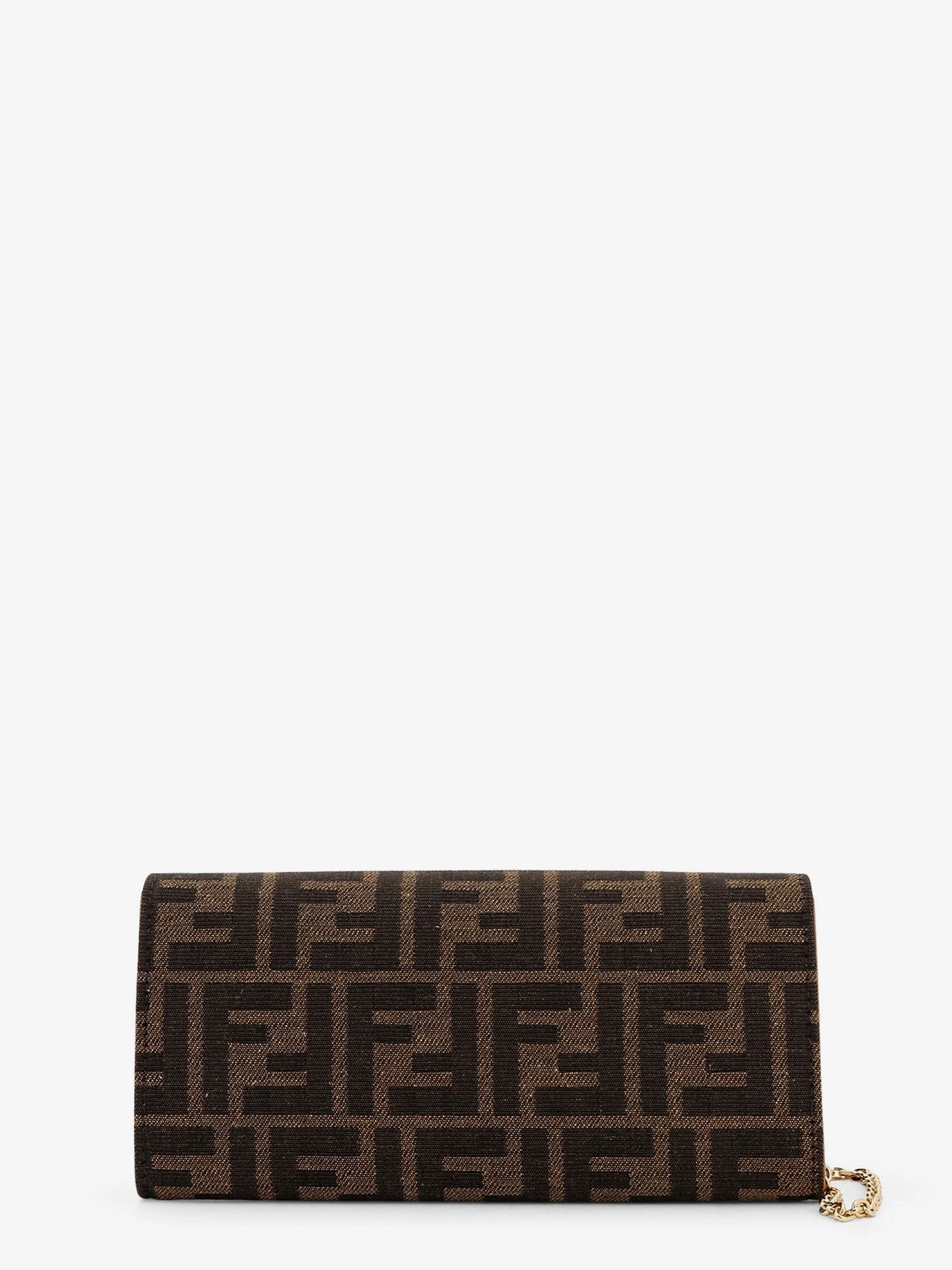 Continental With Chain Baguette FF jacquard fabric crossbody bag.webp