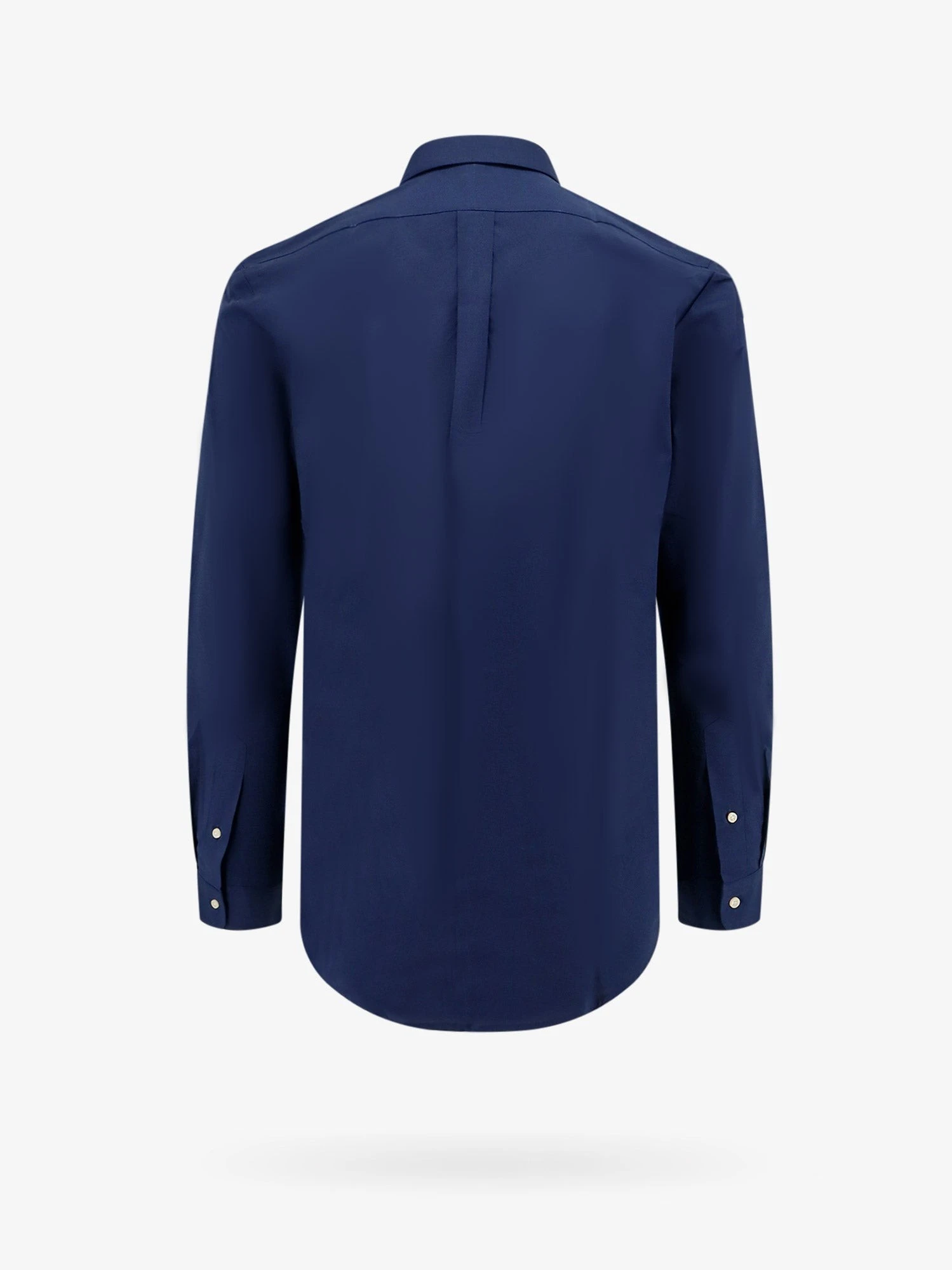 Cotton shirt with front embroidered logo.webp