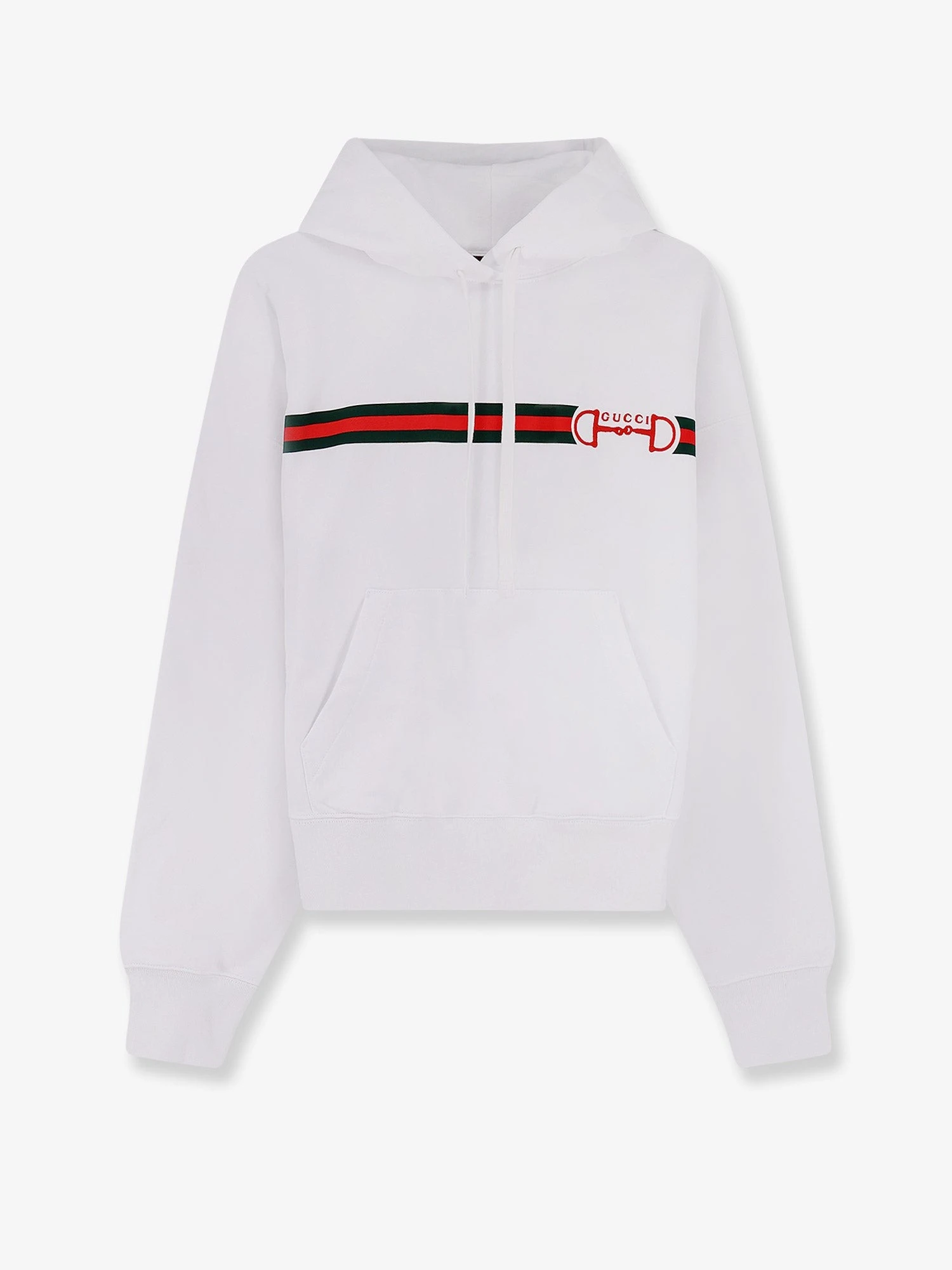 Cotton sweatshirt with embroidered Horsebit on the front.webp
