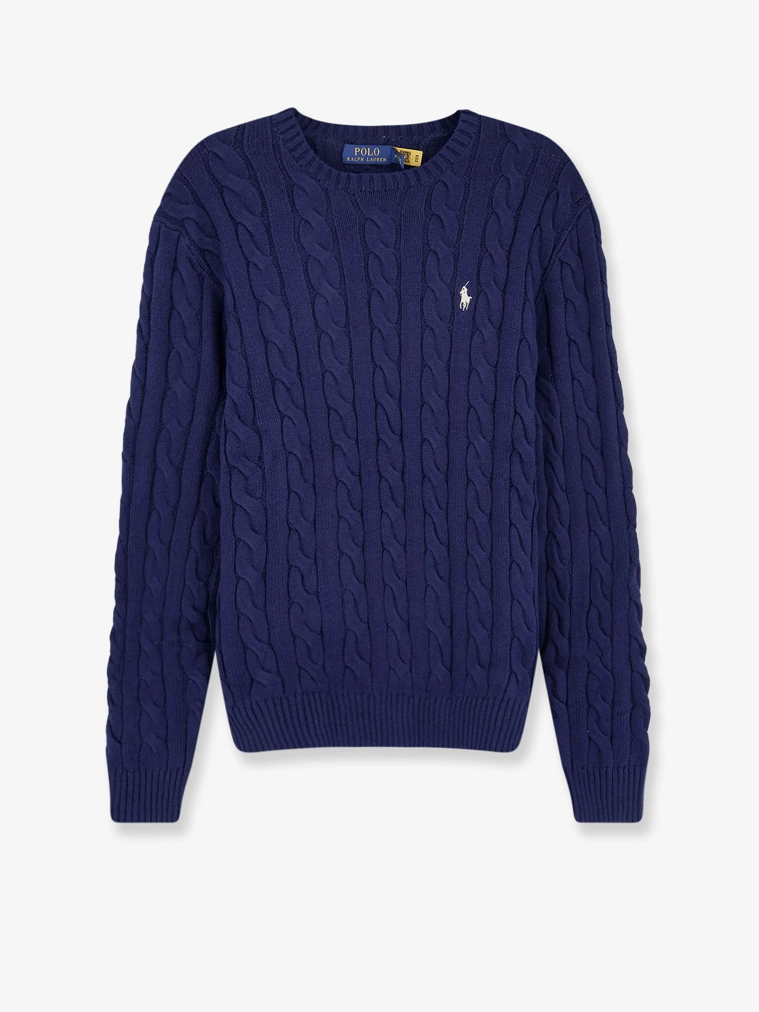 Cotton sweater with embroidered logo on the front.webp