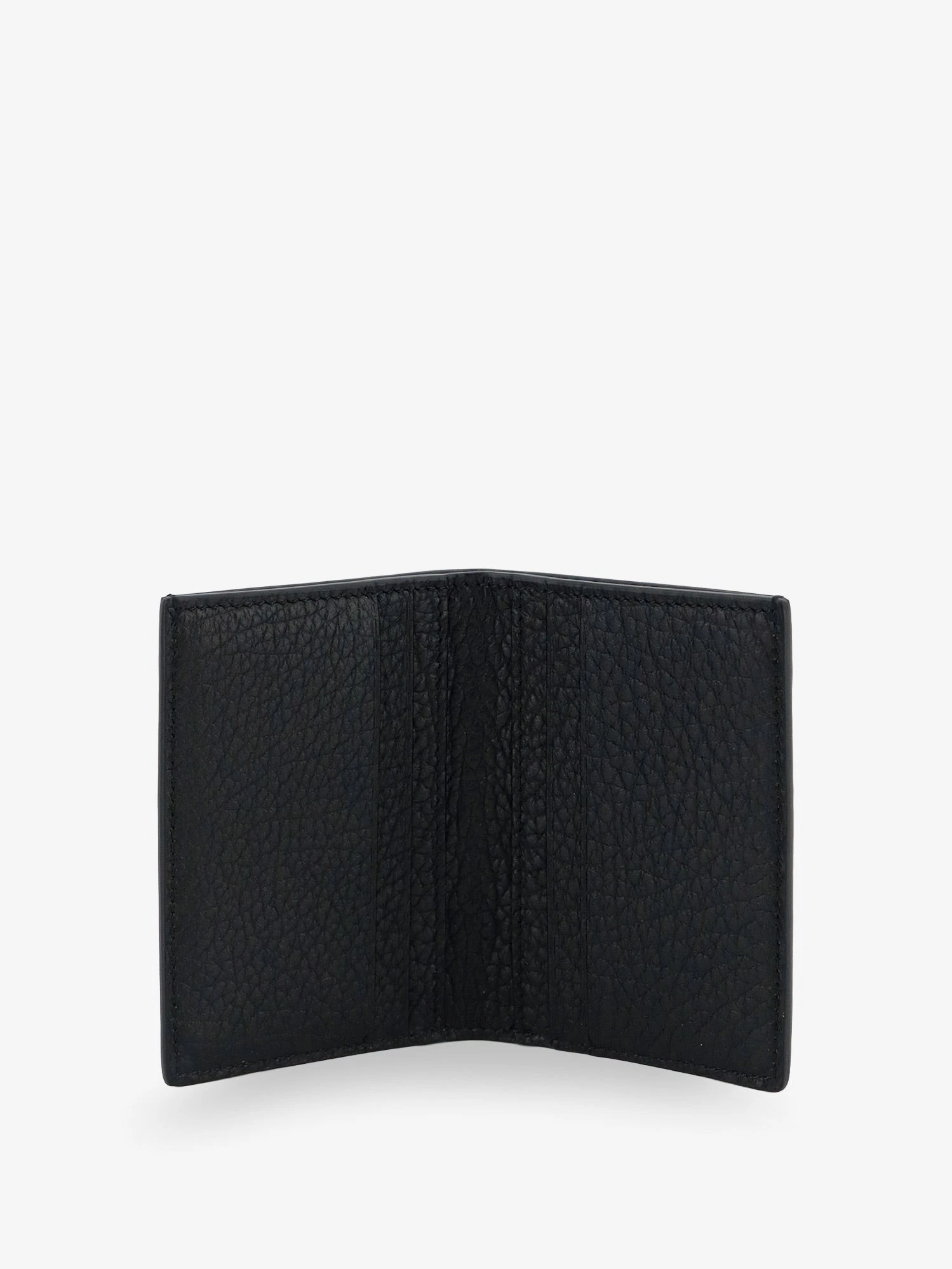 Leather card holder with embossed logo.webp