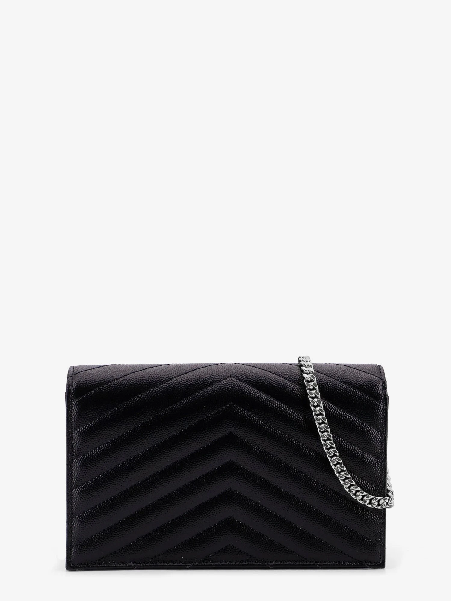 Envelope leather wallet crossbody bag with chain shoulder strap.webp