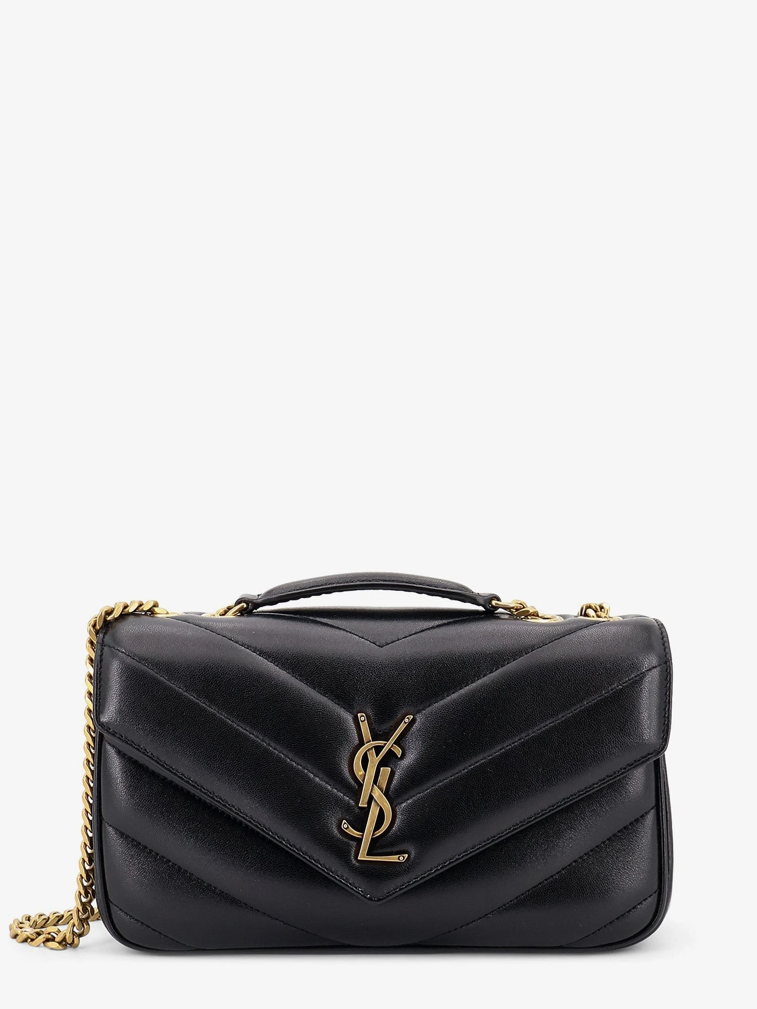 Loulou leather shoulder bag with metal Cassandre logo.webp